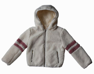 Children′s Color Block Hooded Coat Berber Fleece Lightweight Hooded Coat