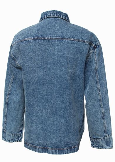 Men′s Cotton Long Sleeve Leisure Denim Jacket Blue Denim Jacket
