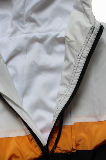 Boutique Men′s Color Block Hooded Lightweight Windbreaker Jacket Coat