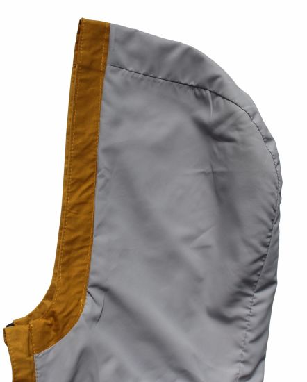 New Arrival Zip Fastening Saffron Yellow Hooded Coat for Children