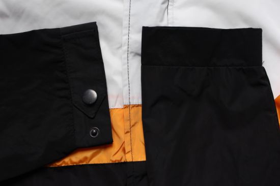 Custom Men′s Color Block Hooded Lightweight Windbreaker Jacket Coat