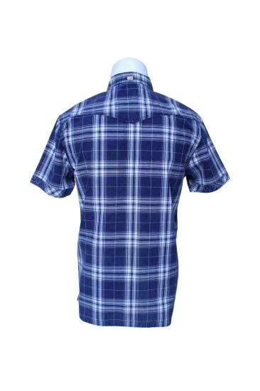 OEM Factory Men′s Outdoor Breathable Short-Sleeved Grid Shirt