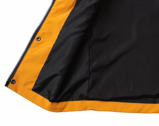 Children′s Zip Fastening Saffron Yellow Hooded Coat