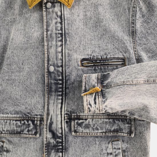 Factory Service Custom Men′s Contrasting Collared Denim Jacket
