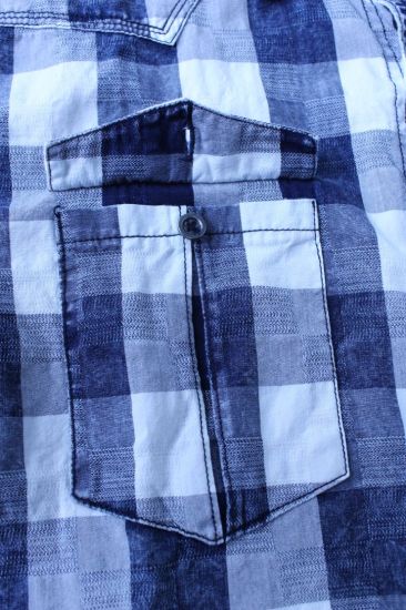 Cotton Casual Grid Shirt for Men Whith Short Sleeve