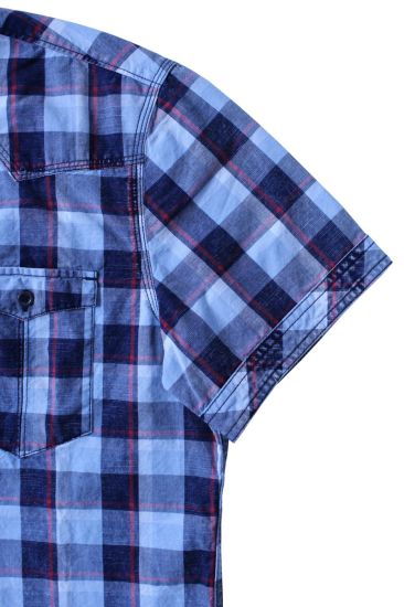 Fashion High Quality Grid Cotton Men′s Shirts with Factory Price