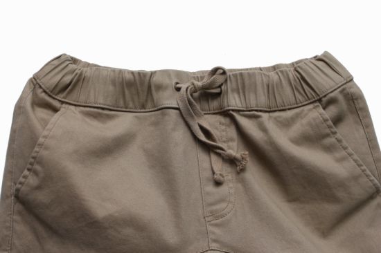 Men′s Khaki Cotton Drawstring Waist Sweatpants