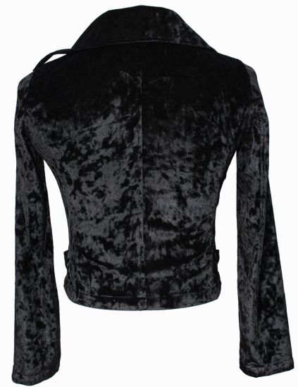 Flashy Clothes, Black Velvet Fascinating Jackets for Lady