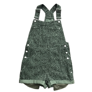 Leopard print olive color jumpsuit shorts for ladies outfit